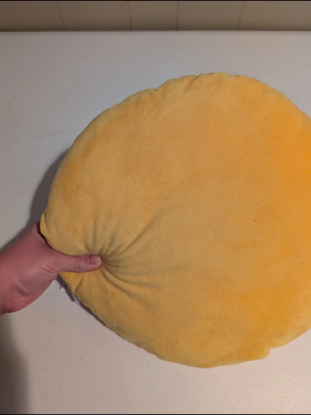 Kissing Face Emoji Plush Pillow - Yellow with Red Heart